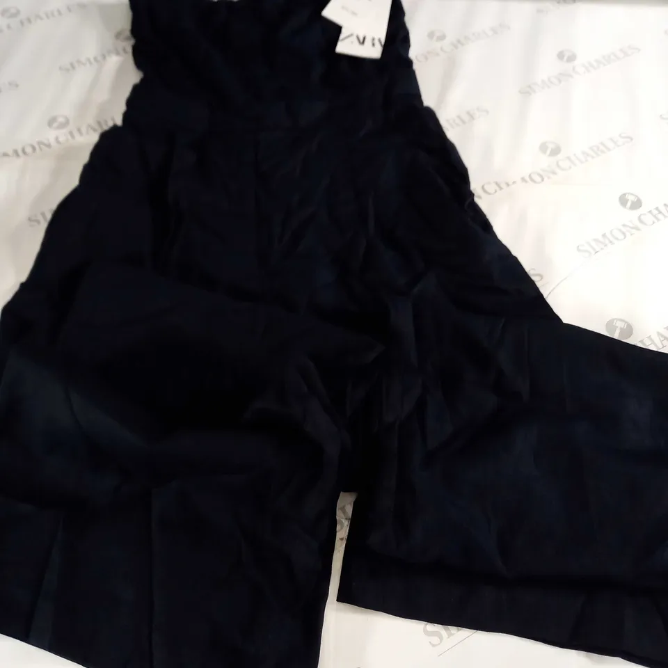 ZARA BLACK LINEN SLEEVELESS PLAYSUIT - S