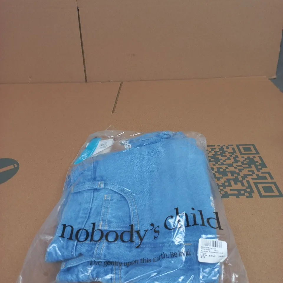 NOBODY'S CHILD ROMANA EMBROIDERED DENIM SHORTS, UK 12 (EU 40, US 8)