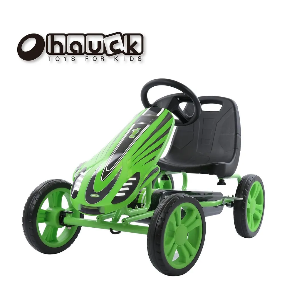 BOXED HAUCK SPEEDSTER GO KART IN GREEN (BOX WATER DAMAGED)  RRP £129.99