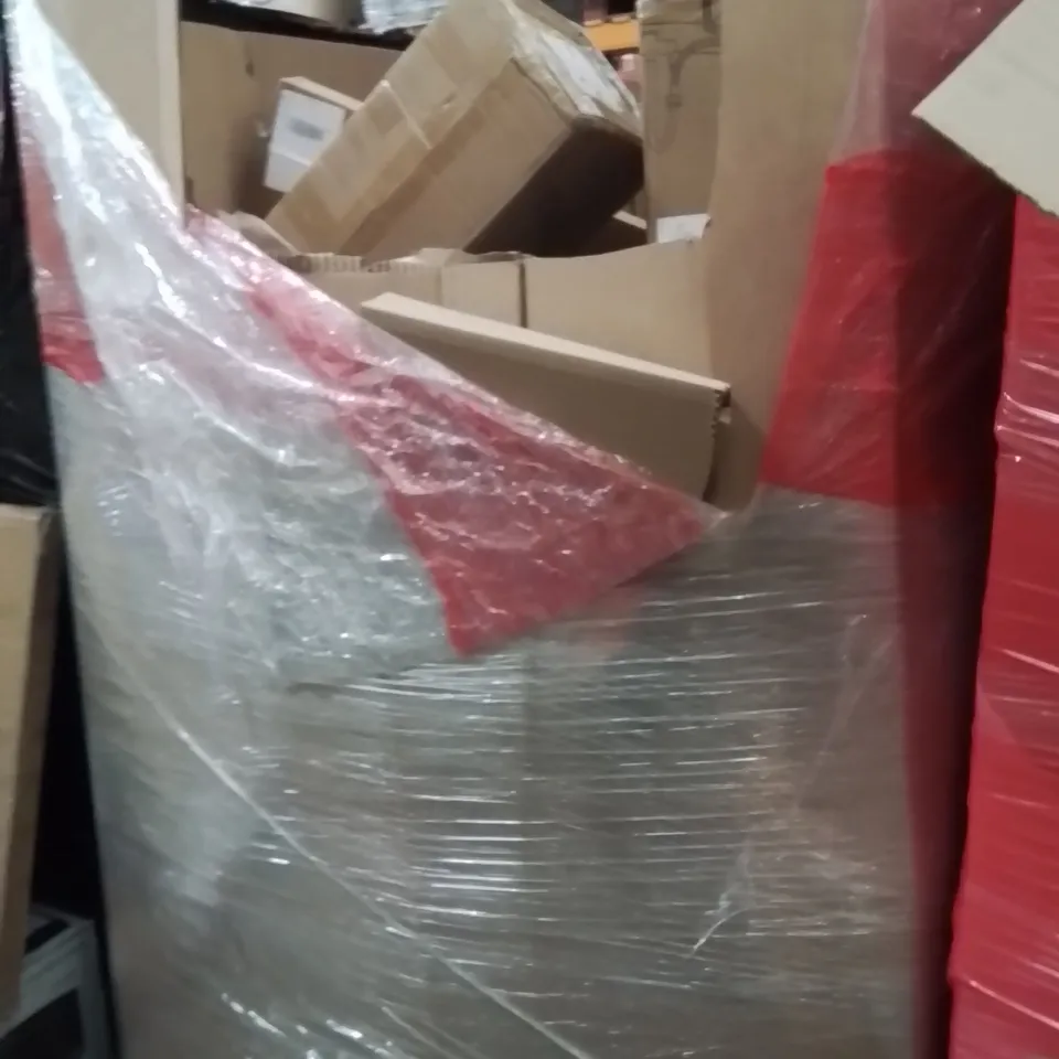 PALLET OF ASSORTED HOUSEHOLD GOODS AND PRODUCTS TO INCLUDE;DUMBELL BENCH,PORTABLE COUNTERTOP DISHWASHER,PLANT POT
