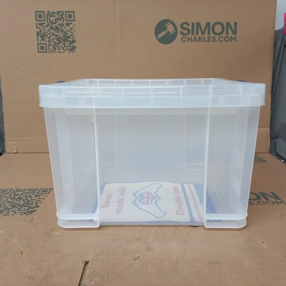 BOX OF APPROXIMATELY 15 ASSORTED ITEMS TO INCLUDE 35XL CLEAR STORAGE BOX ETC