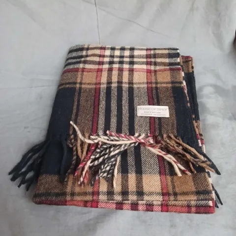 HOUSE OF SPEY LAMBSWOOL SCARF IN PLAID MULTI 