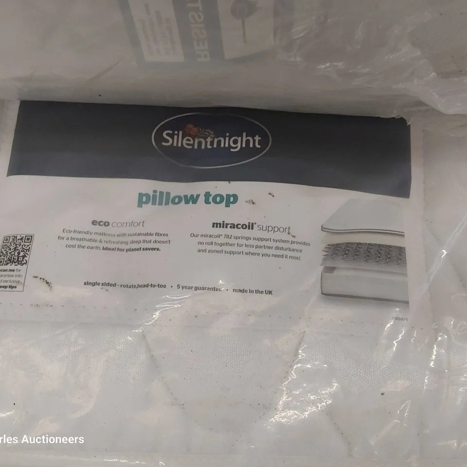 QUALITY BAGGED SILENTNIGHT 4'6" DOUBLE PILLOW TOP MATTRESS
