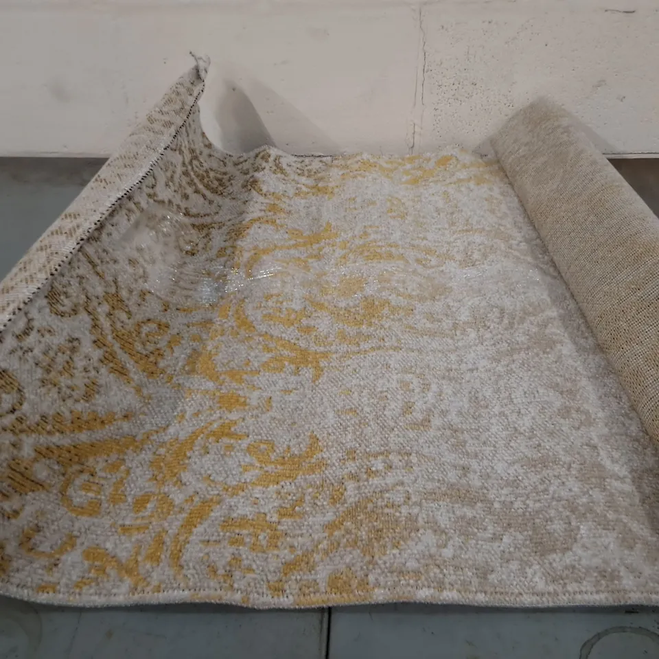  BRAND NEW PACO HOME 415 YELLOW ARTINO RUG SIZE 80CM X 150CM