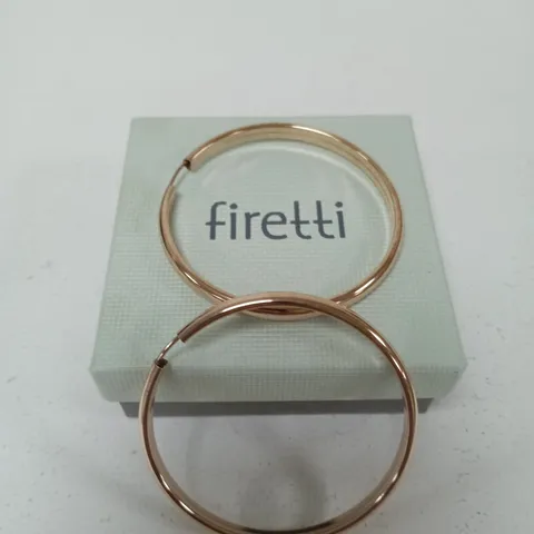 FIRETTI ROSE GOLD-TONE HOOP EARRINGS