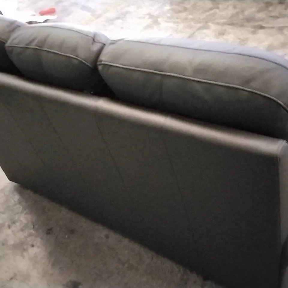 QUALITY BRITISH DESIGNED & MANUFACTURED G PLAN HOLMES SMALL 3 SEATER SOFA CAMBRIDGE SLATE LEATHER