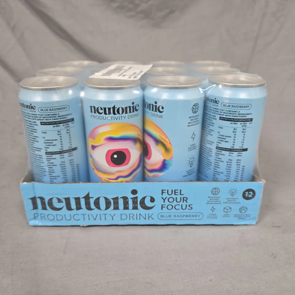 NEUTONIC PRODUCTIVITY DRINK IN BLUE RASPBERRY - 12 X 330ML
