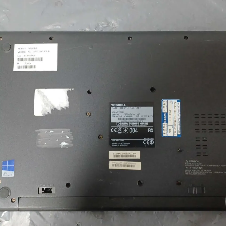 TOSHIBA SATELLITE PRO R50-B 15 INCH	I3-4005U 1.70GHZ