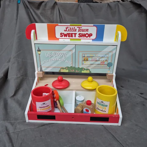 LITTLE TOWN SWEET SHOP WOODEN TOY PLAYSET