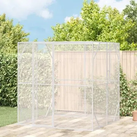 BOXED 214CM GALVANISED STEEL BIRD CAGE STAND BIRD CAGE (2 BOXES)