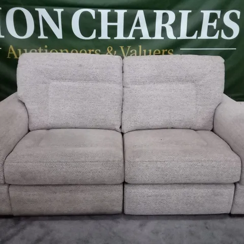 QUALITY DESIGNER 3 SEATER ELECTRIC RECLINER SOFA (2PCS) - BEIGE FABRIC