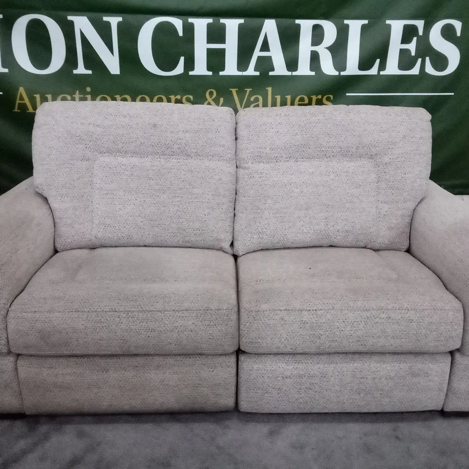 QUALITY DESIGNER 3 SEATER ELECTRIC RECLINER SOFA (2PCS) - BEIGE FABRIC