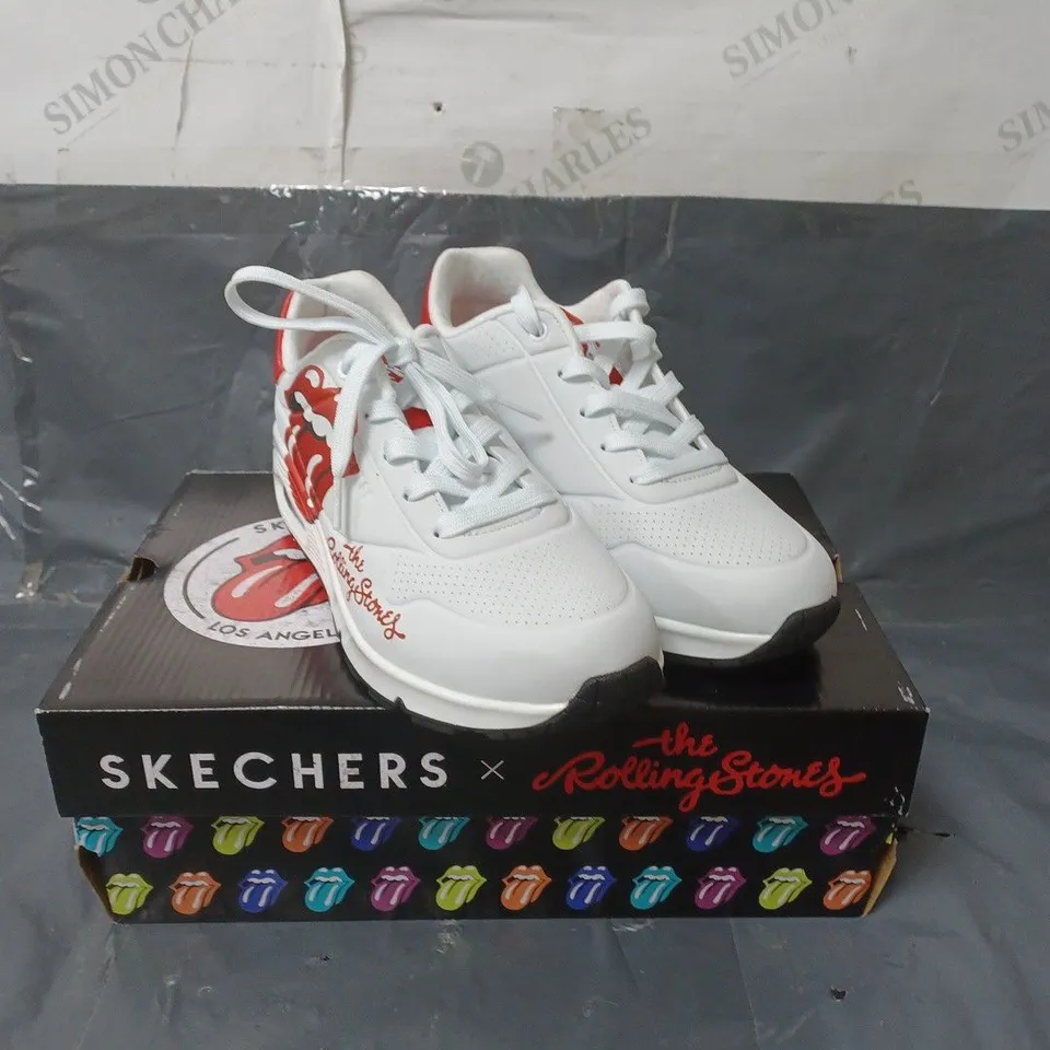SKECHERS THE ROLLING STONES TRAINERS WHITE SIZE 6