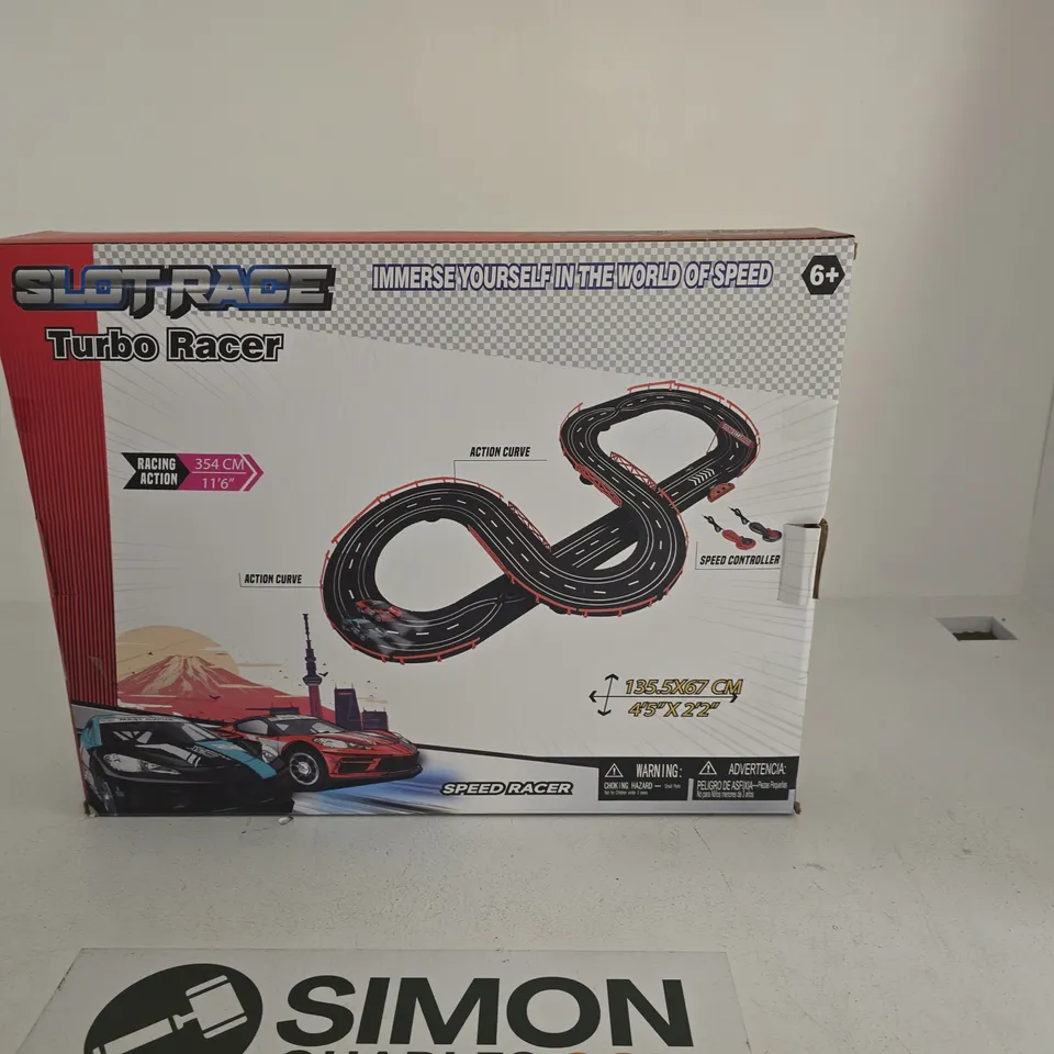 SLOT RACE TURBO RACER – BOXED SLOT CAR RACING SET 