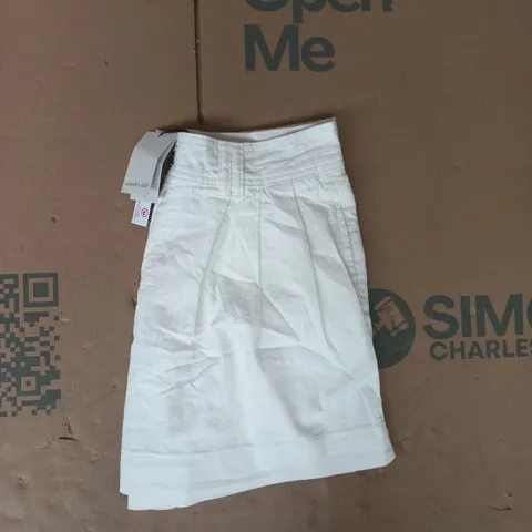 NOBODY'S CHILD ALBIE DENIM SHORTS IN WHITE SIZE UK 10