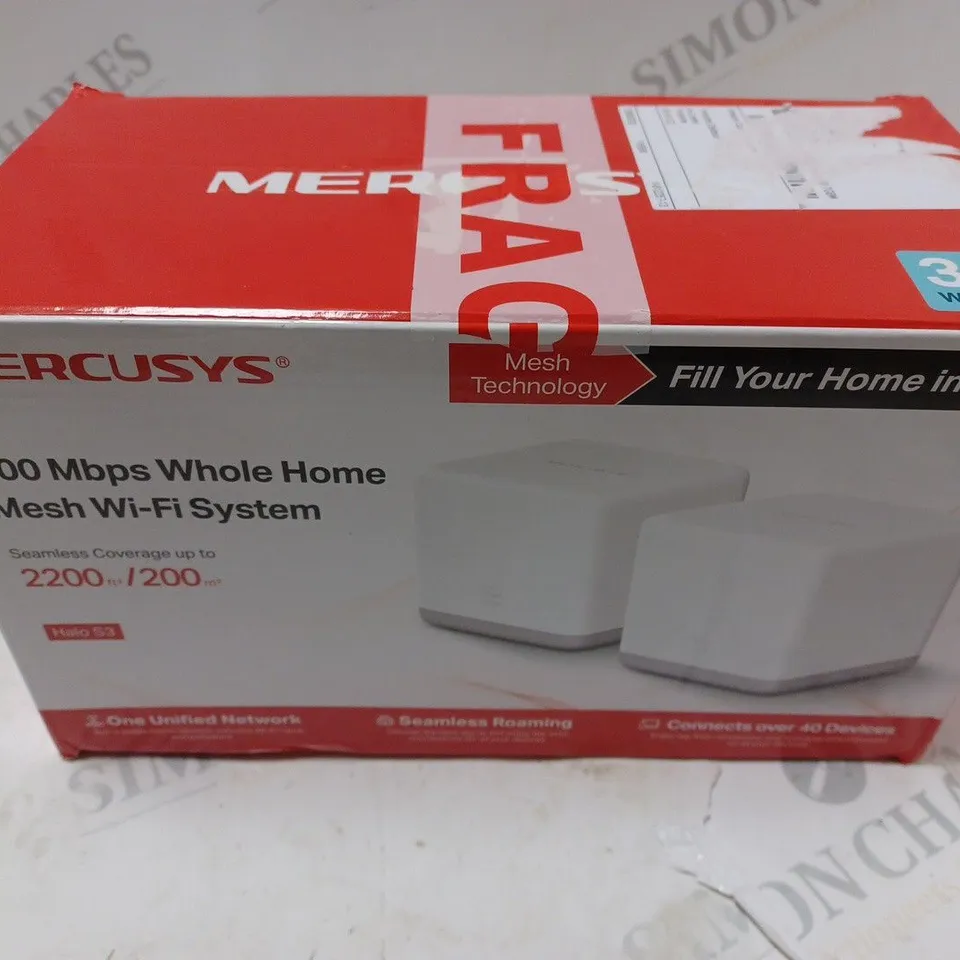 BOXED MERCUSYS 300 MBPS WHOLE HOME MESH WI-FI SYSTEM