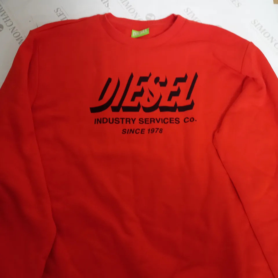DIESEL ORANGE LOGO TSHIRT-SIZE UNSPECIFIED 