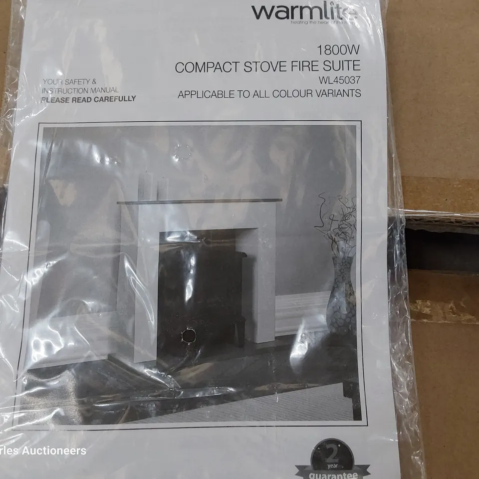 BOXED WARMLITE 1800W COMPACT ELECTRIC STOVE FIRE SUITE