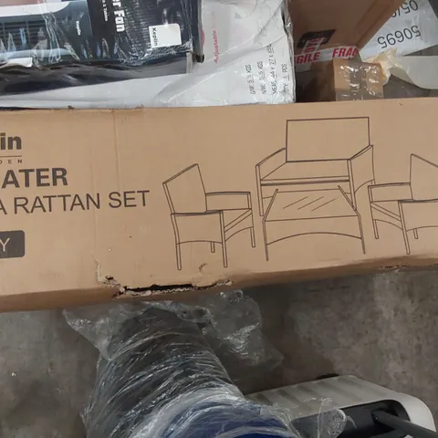 BOXED KEPLIN 4 SEATER SOFA RATTAN SET 