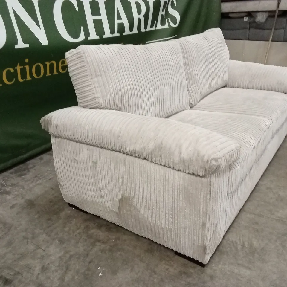 AMALFI STANDARD BACK FABRIC SOFA BED - CREAM RRP £699