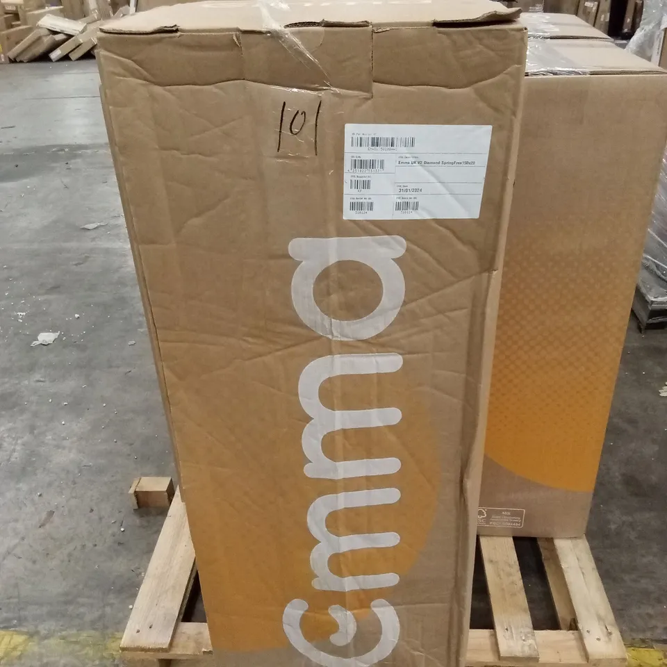 BRAND NEW BOXED AND ROLLED EMMA UK V2 DIAMOND SPRING FREE MATTRESS 150X200CM 