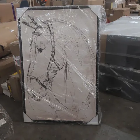 BAGGED HORSE IN BRIDLE SKETCH II