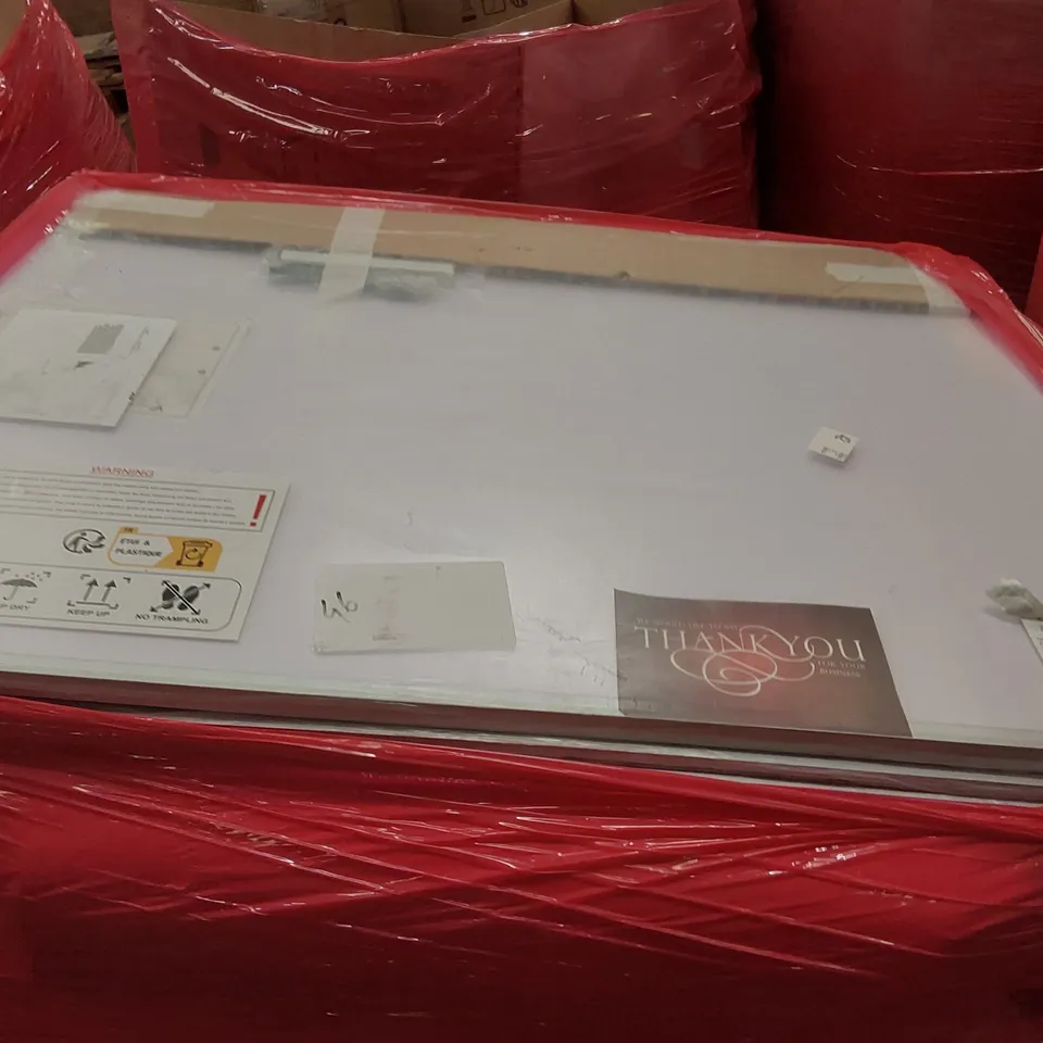 PALLET OF ASSORTED ITEMS INCLUDING: MATTRESSES, VIZ-PRO LARGE FABRIC BULLETIN BOARDS ECT