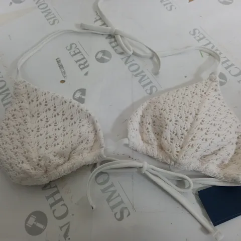 HOLLISTER BIKINI TOP IN WHITE - SMALL
