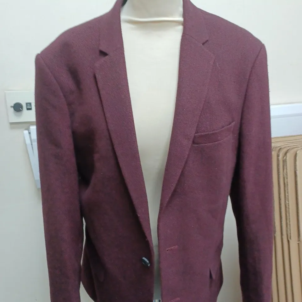  WOMENS BURGANDY BLAZER - UK SIZE 40"