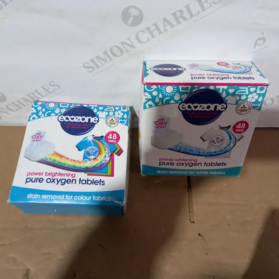 ECOZONE SET OF OXYGEN BRIGHTENER & OXYGEN WHITENER STAIN REMOVER TABLETS