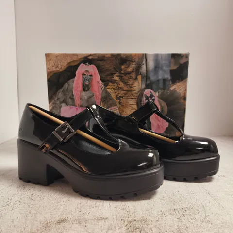 BOXED PAIR OF KOI MARY JANES 'PATENT EDITION' IN BLACK SIZE UK 7