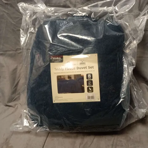 GAVENO CAVAILIA TEDDY FLEECE DUVET SET SIZE DOUBLE BLUE SEALED