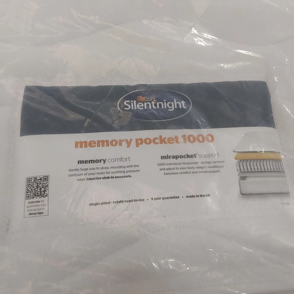 BAGGED SILENTNIGHT MEMORY POCKET 1000 DOUBLE 4'6" MATTRESS 
