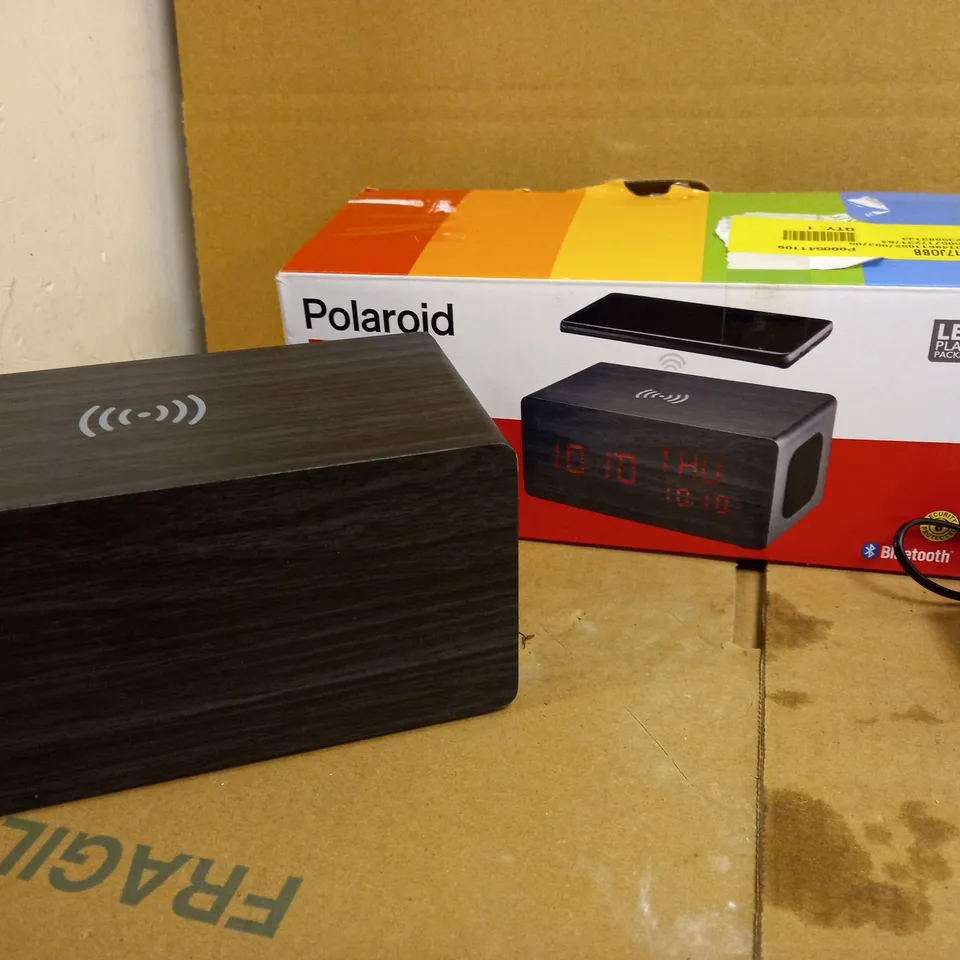 POLAROID BLUETOOTH QI CHARGING ALARM CLOCK 