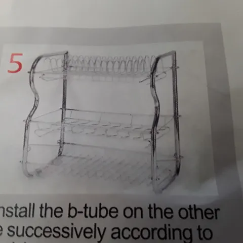 BOXED KITCHEN 3 TIER DISH DRAINER - WHITE