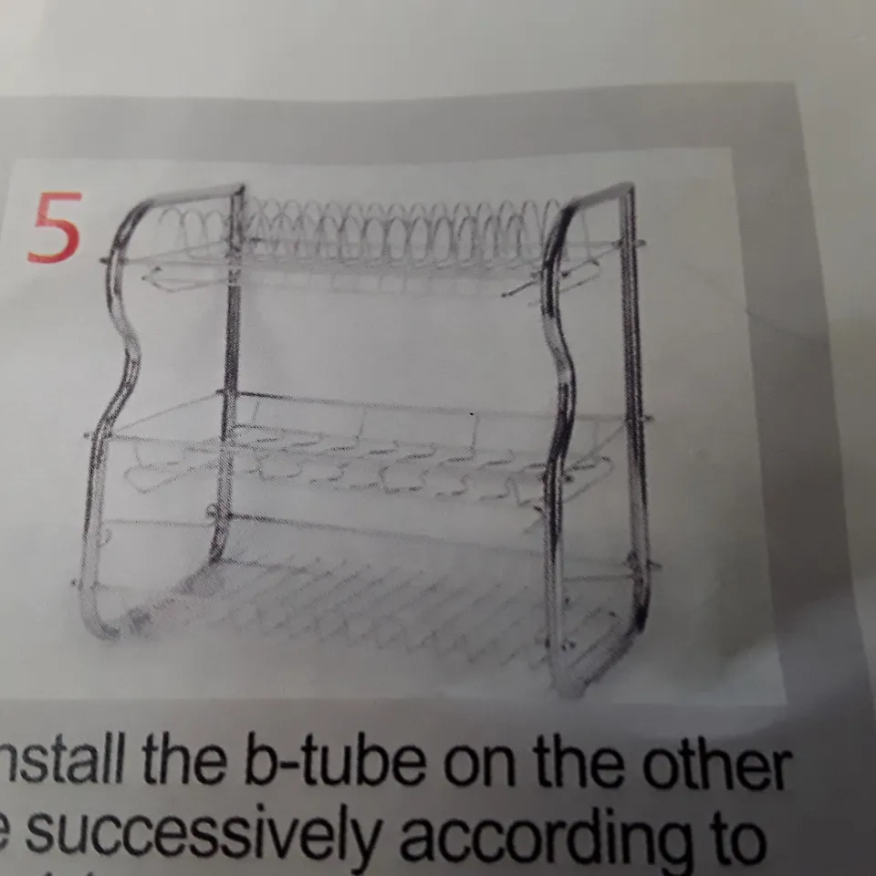 BOXED KITCHEN 3 TIER DISH DRAINER - WHITE