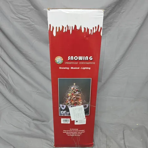 BOXED SNOWING MUSICAL CHRISTMAS TREE DECORATION