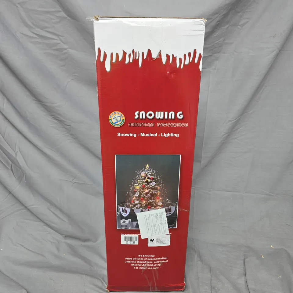 BOXED SNOWING MUSICAL CHRISTMAS TREE DECORATION