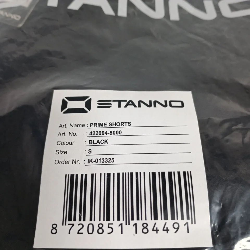 STANNO PRIME SHORTS – BLACK – SIZE S