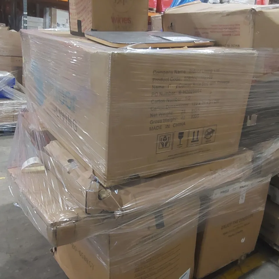 PALLET CONTAINING A LARGE QUANTITY OF ASSORTED FURNITURE PARTS ECT