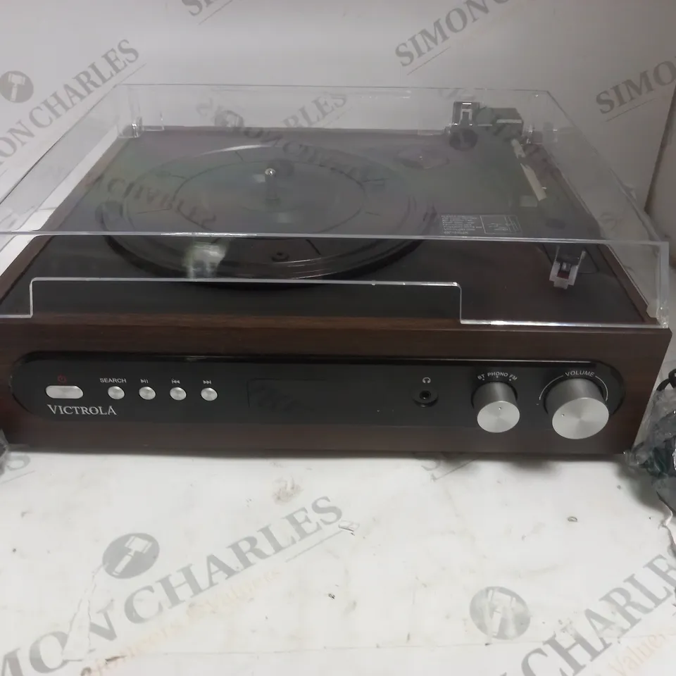 BOXED VICTROLA VTA-65 3-IN-1 BLUETOOTH TURNTABLE 