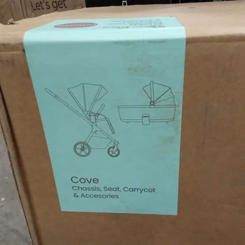 BOXED SILVER CROSS COVE STROLLER AND CARRYCOT - CHAMPAGNE (1 BOX)