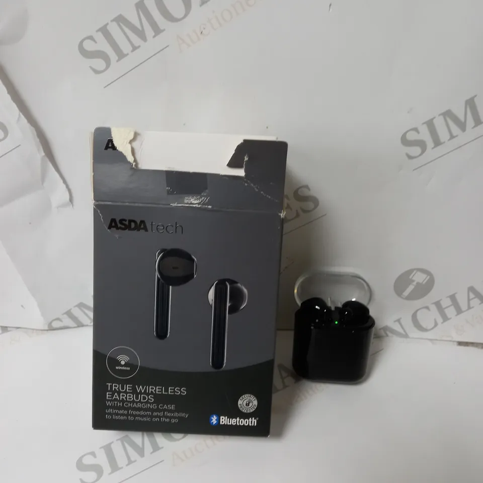 BOXED TRUE WIRELESS BLUETOOTH EARBUDS WITH CHARGING CASE