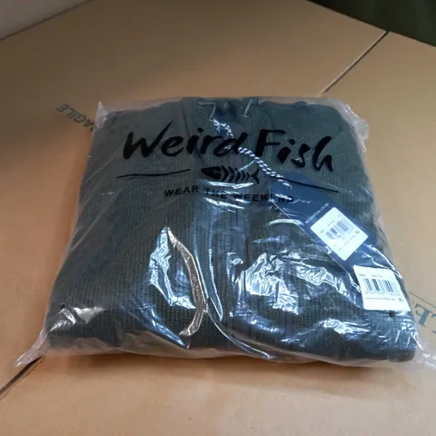PACKAGED WWIRDFISH DARK OLIVE FULL ZIP BONDED FLEECE - XL