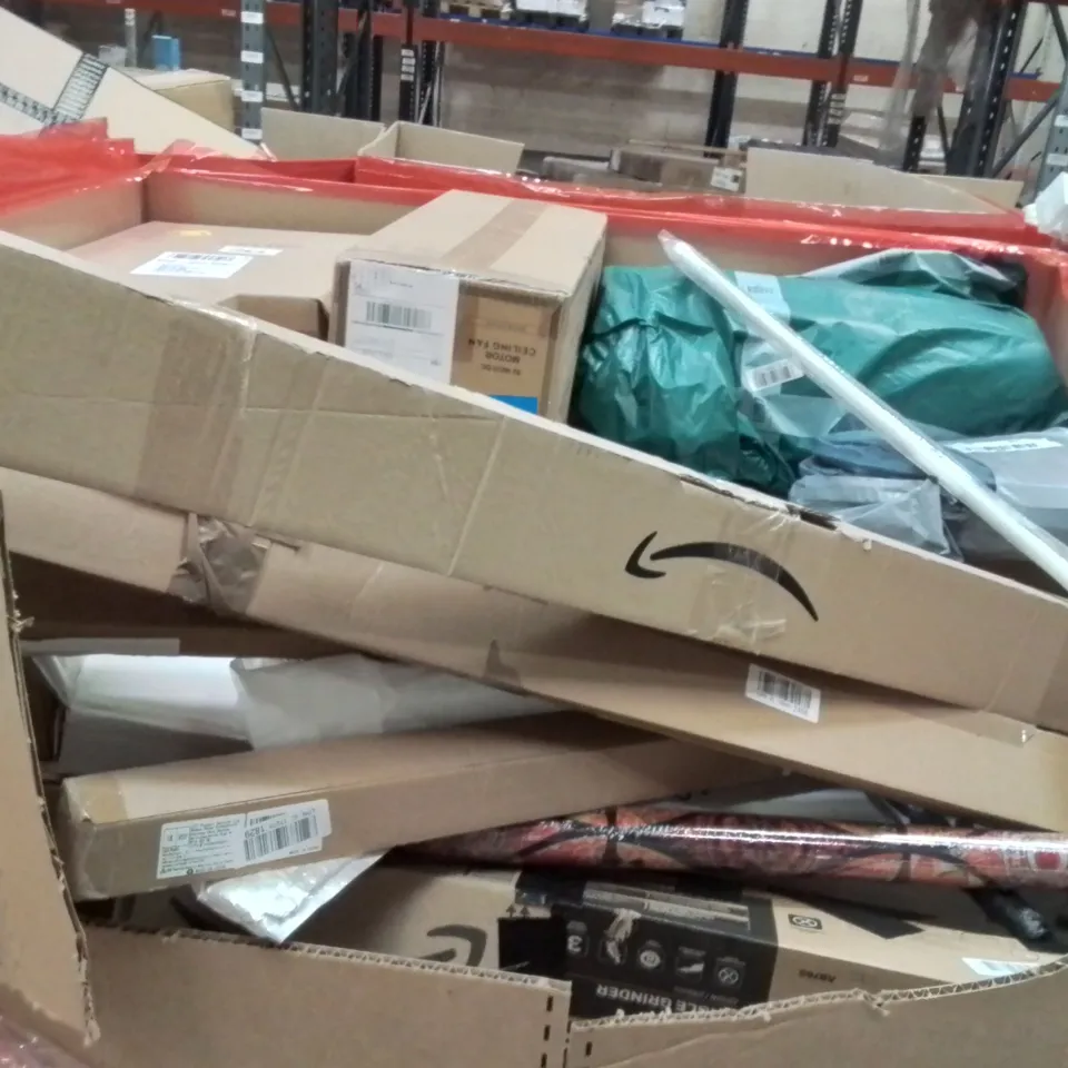 PALLET OF ASSORTED HOUSEHOLD GOODS AND PRODUCTS TO INCLUDE;CAT LITTER TRAY,COFFEE MACHINE,SUITCASE 