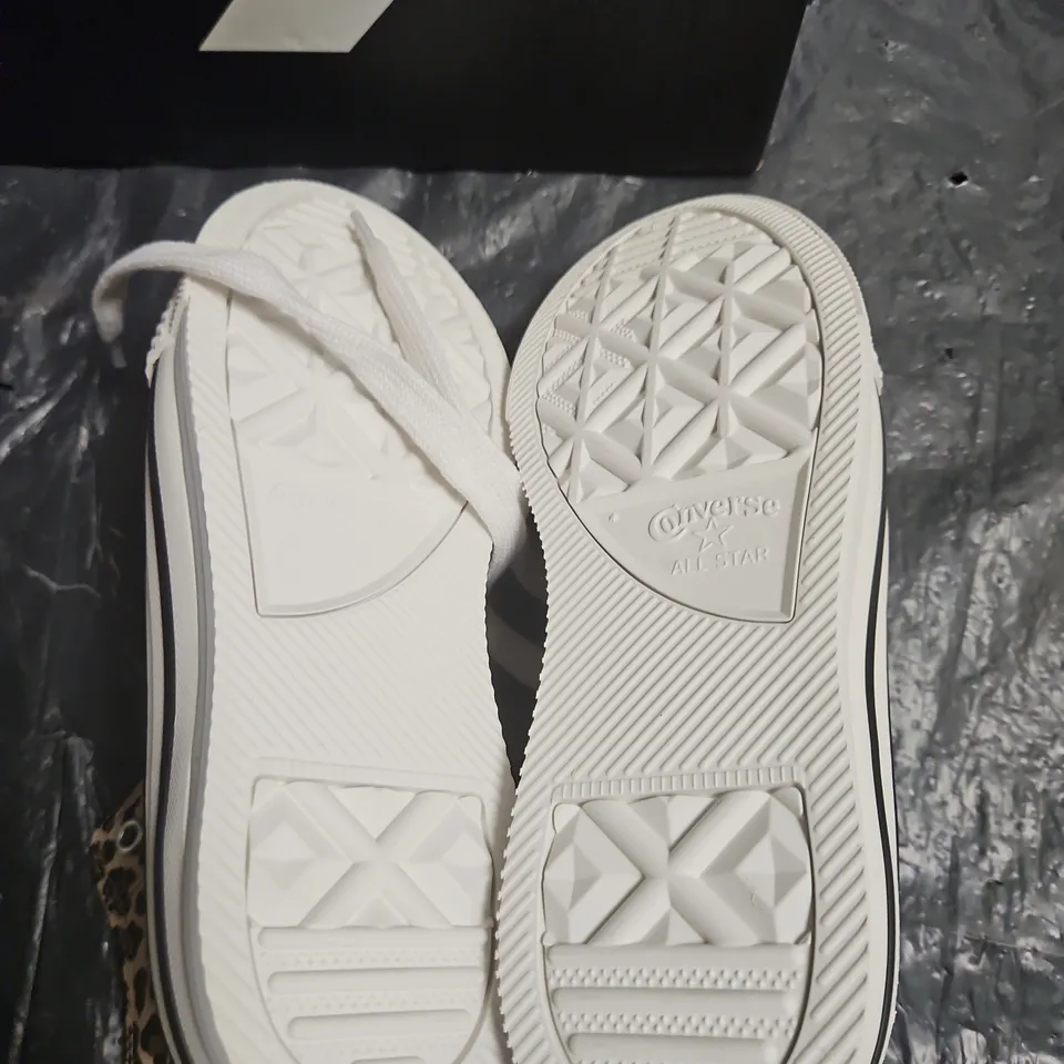 CONVERSE ALL STAR LEOPARD PRINT HIGH-TOP KIDS SNEAKERS UK SIZE 3 .