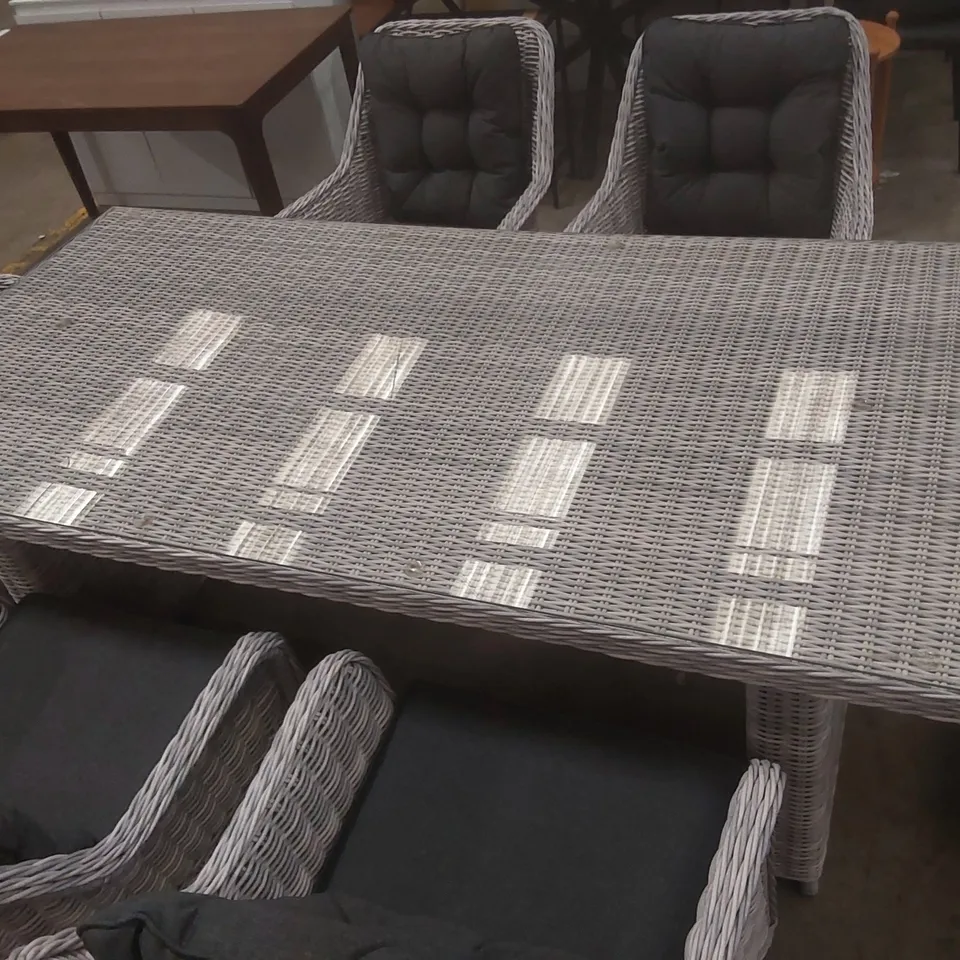 CHERELLE 6 SEATER GARDEN DINING SET WITH CUSHIONS