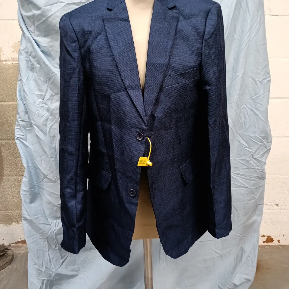 CINDA NAVY MEN'S BLAZER – SIZE 72, 2‑BUTTON POLYESTER