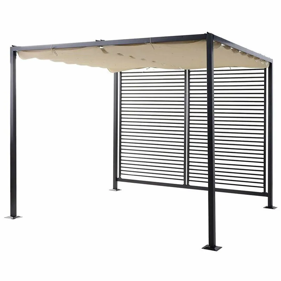 BOXED LANA 3M × 3M STEEL BBQ GAZEBO