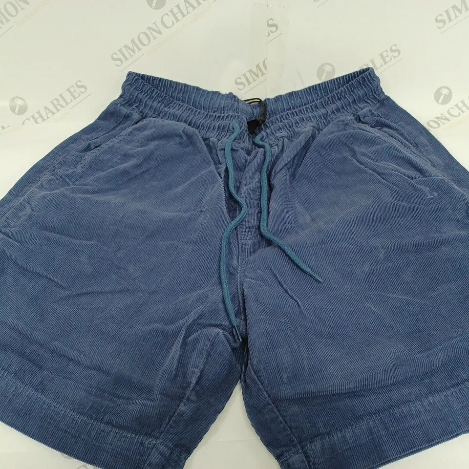 ROUTE ONE CORD POOL SHORTS, INDIGO - SIZE MEDIUM 